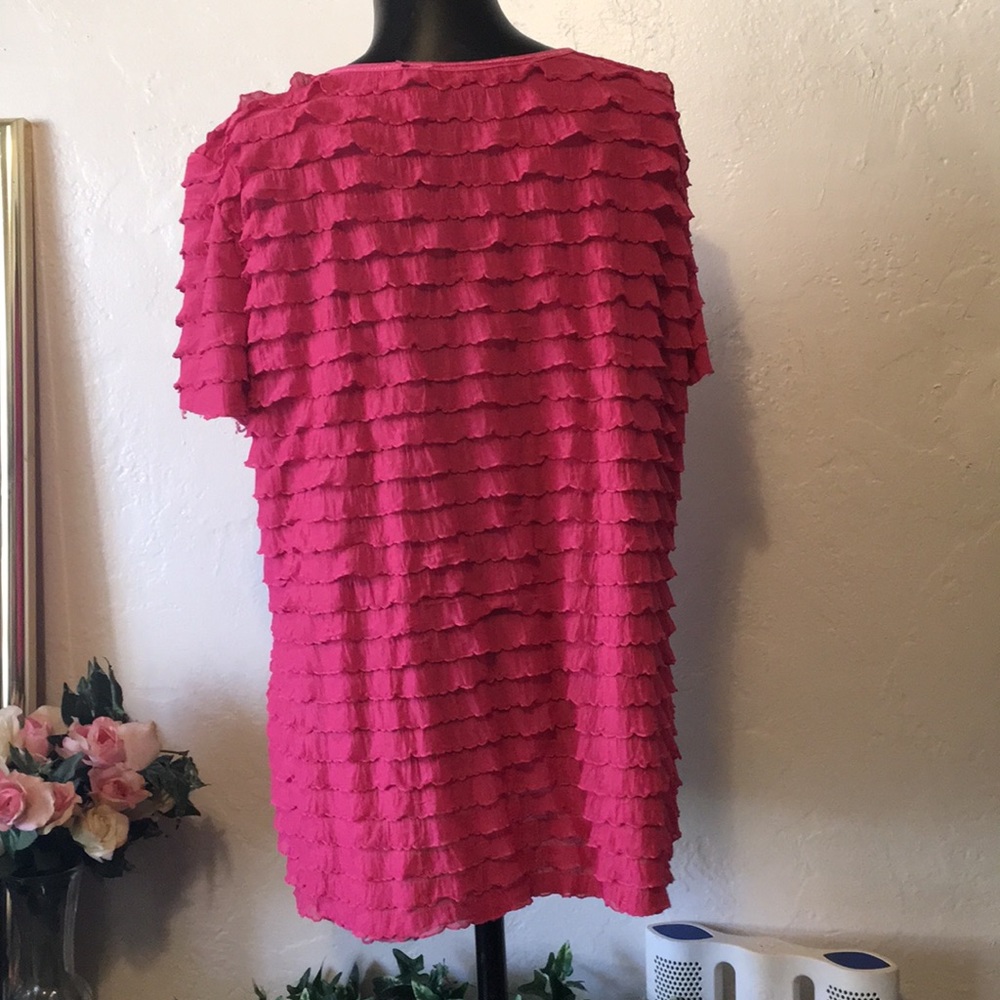 Elementz Layers of Hot Pink Ruffles Tee - Picture 2 of 8